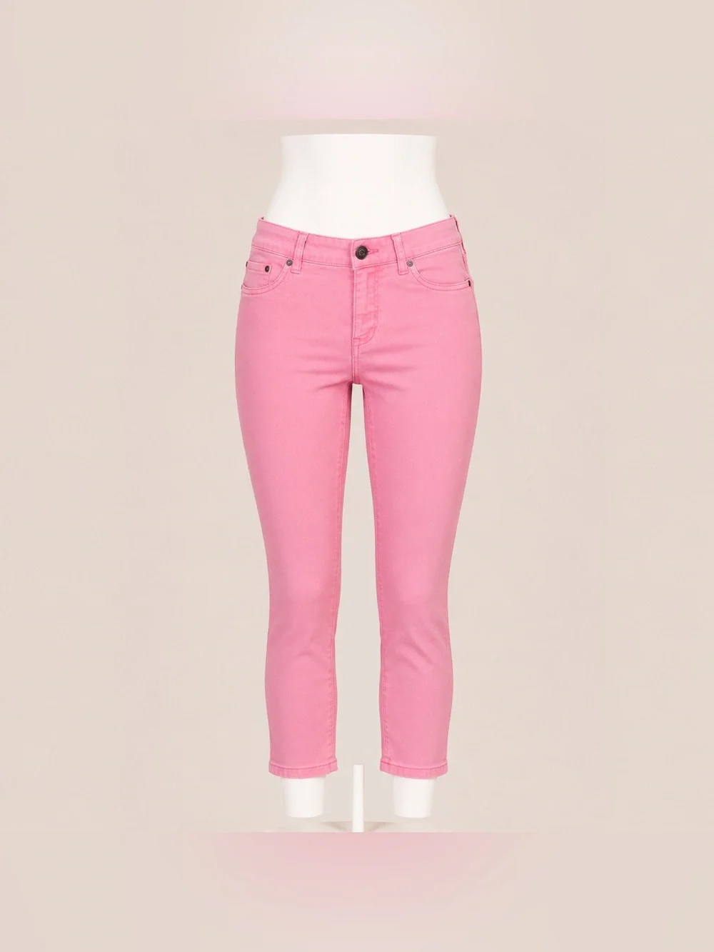 Bongo Pink Stretch Skinny Crop Jeans Size 24W Bright Barbiecore - Picture 1 of 11